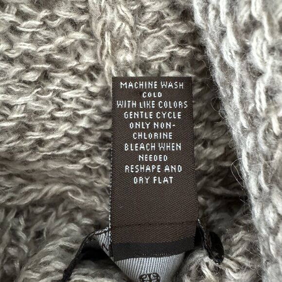 Fenn Wright Manson Women's Turtleneck Tunic Sweater M Gray Taupe Wool Blend Cozy - Picture 8 of 11